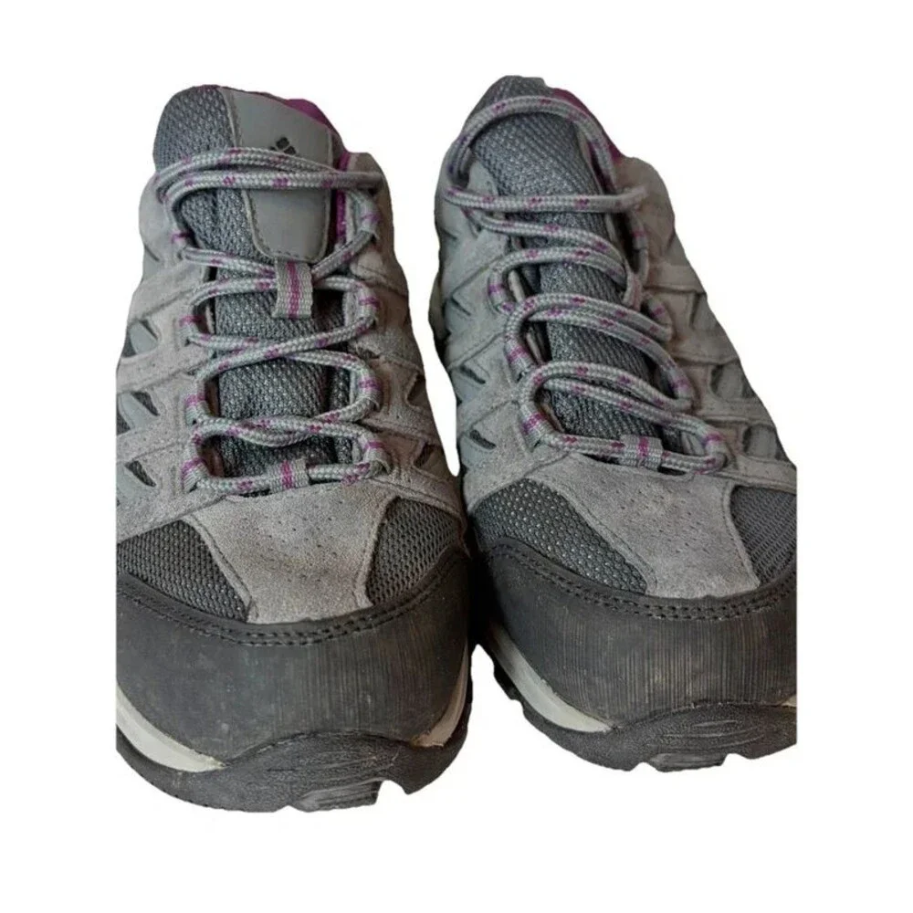 Columbia Crestwood Low Hiking Outdoor Shoe Graphite Wild Iris Womens US Size 9.5